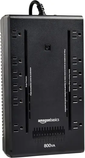 Amazon Basics 313054357335 Ups Battery Backup And Surge Protector 800va/450w 12 Outlets Stand
