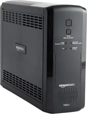 Abmt1500 Amazon Basics Ups Battery Backup And Surge Protector Line Interactive Black