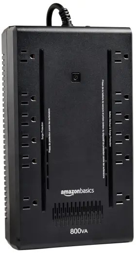 B073q3bspg Amazon Basics Amazonbasics 800va 450w Ups Battery Backup Surge Protector 12 Outlets Black