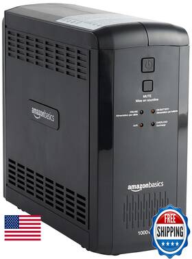 Amazon Basics B07rryb3rj 1000va/550w Ups Battery Backup 9 Outlets Surge Protector Power Sup