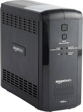 Amazonbasics 1pa-1198003-00g Line Interactive Ups 1000va 550w Surge Protector With Battery Backup