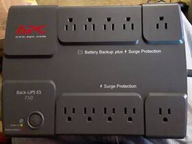 Apc Be750bb Used 10 Outlet Back-ups Surge Protection- No Battery