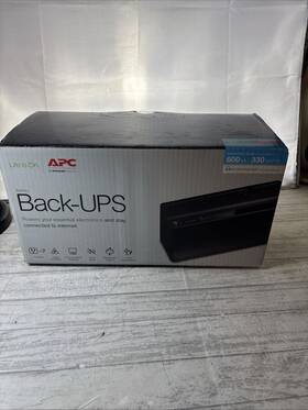 Apc Bn600u1 Back-ups 600va Battery Backup And Surge Protector 7 Outlets Open Box