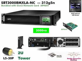 Apc Srt3000rmxla Refurb Srt3000rmxla-nc 3kva Smart Online 3000va Ups 120v 2u #newbatts Wrty