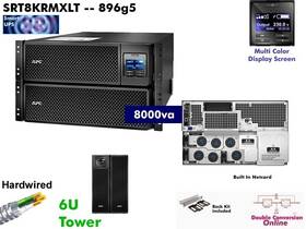 Apc Srt8krmxlt Two Srt8krmt Smart Ups Srt Online 8000va 208/240v 8kva #newbatt Wrty