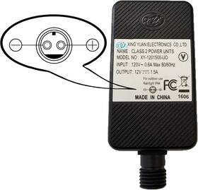 Blossom Inflatables 705353715716 Replacement Yard Inflatable Adapter Power Supply Adaptor 12vdc 1.5amp 1.5a