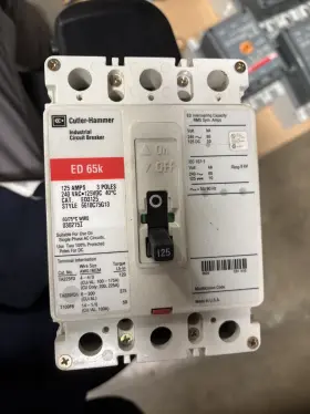 Breaker125amps Cutler-hammer Ed3125 Ed 65k Circuit