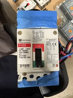Egs3070ffg Cutler-hammer E125s Industrial Circuit Breaker 70amps 500v