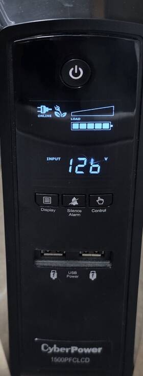 Cyberpower 1500pfclcd Cp1500pfclcd 900w Pfc Sinewave Ups Backup Surge Protector