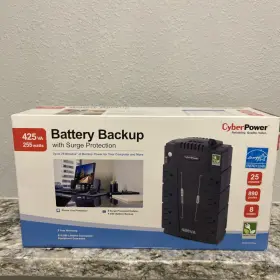 Cp425ga Cyberpower 649532425006 Cyber Power Battery Backup 425va Model Surge Protection New