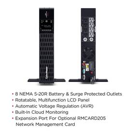 Cyberpower 649532935512 Pr2200rt2uc Ups System 2200va/2200w 8 Outlets 2u Rack/tower Avr