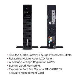 Pr2200rt2uc Cyberpower 649532935512 Ups System 2200va/2200w 8 Outlets 2u Rack/tower Avr