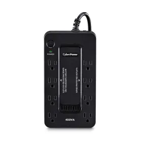 Se450b-r Cyberpower 649532938438 450va/260w Battery Backup Ups System With 8 Outlets Black