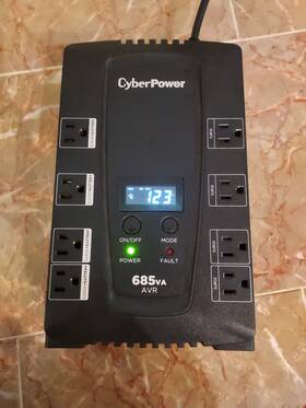 Cyberpower 685va-avr 685 Va Avr 8 Outlet Battery Backup Surge Protector Display Screen