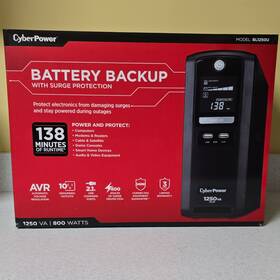Cyberpower Bl1250u Ups Battery Backup 1250va 800w 10 Outlets Surge Avr Usb Lcd