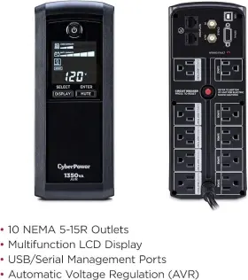 Cp1350avrlcda Cyberpower Cp1350avrlcd Intelligent Lcd Ups System