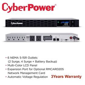 Cyberpower Cp1500pfcrm1u Pfc Sinewave 1500va 1u Rack-mountable Ups / 900w