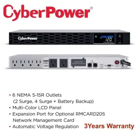 Cp1500pfcrm1u Cyberpower Pfc Sinewave 1500va 1u Rack-mountable Ups / 900w