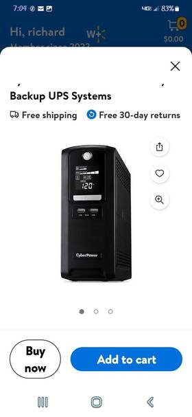 Cyberpower Cst150uc 1500va/900watts Simulated Sine Wave Ups Battery - Black