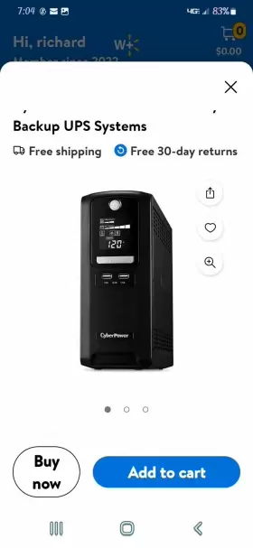 Cst150uc Cyberpower 1500va/900watts Simulated Sine Wave Ups Battery - Black
