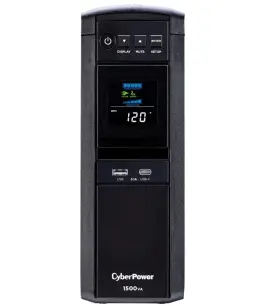 Gx1500u-r Cyberpower Gaming 1500va 12 Outlets Lcd Ups - Black