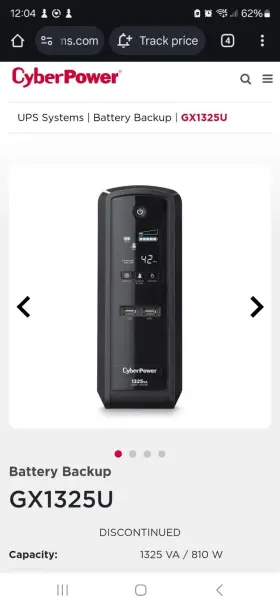 Lx1325gu3 Cyberpower - Battery Backup Ups Systems Black