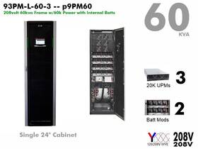 Eaton 9gc312a205e20r0 Rebuilt 93pm Ups 60kw 208v 93pm-l-60-3 3phase 60kva Fullsystem #tested