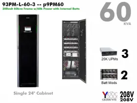9gc312a205e20r0 Eaton Rebuilt 93pm Ups 60kw 208v 93pm-l-60-3 3phase 60kva Fullsystem #tested
