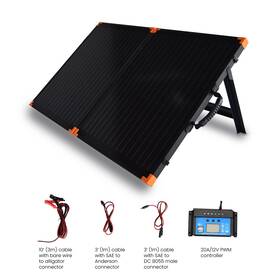 Flexsolar 785249519154 100w Foldable Solar Panel With Integrated Qc 3.0 Usb Port And More