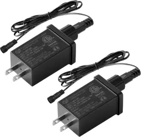 Foileon 705353367083 2 Pack 12v Dc 1a Yard Inflatable Adapters Replacement Class Power Supply Adap