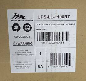 Middle Atlantic Products Ups-ll-1100rt Line Interactive / 990w 1100va 120v 50/60hz