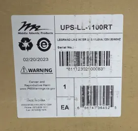 Ups-ll-1100rt Middle Atlantic Products Line Interactive / 990w 1100va 120v 50/60hz