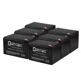 Mighty Max Battery 711181256420 12-volt 12ah Replaces Apc Smart-ups Back-ups 620 Su620net Rbc4 - 6 Pack