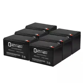 Su620net Mighty Max Battery 711181256420 12-volt 12ah Replaces Apc Smart-ups Back-ups 620 Rbc4 - 6 Pack