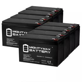 Mighty Max Battery 726084081000 12-volt 8ah Ups Backup Replaces 7.5ah Werker Wka12-7.5 - 8 Pack