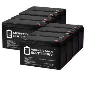 Wka12-7.5 Mighty Max Battery 726084081000 12-volt 8ah Ups Backup Replaces 7.5ah Werker - 8 Pack