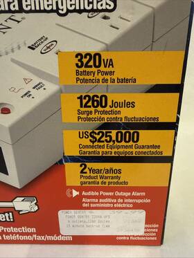 Newpoint 203015 320va Back-up Power Supply With Surge Protection Free Shipping Vintage