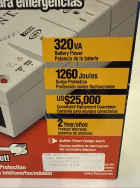 203015 Newpoint 320va Back-up Power Supply With Surge Protection Free Shipping Vintage