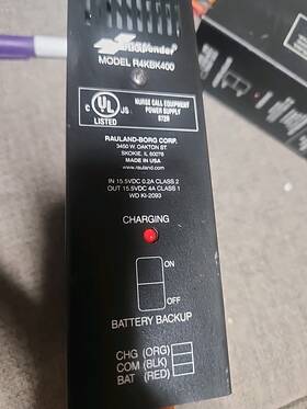 Rauland R4kbk400 Battery And Batterry Backup Responder Black