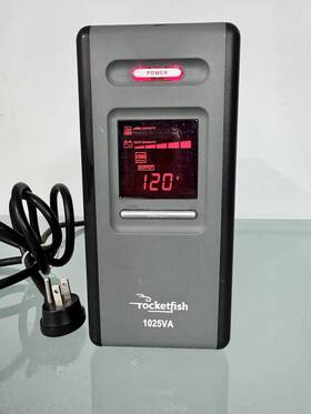 Rocketfish 1025va 8-outlet Battery Backup With Surge Protector Lcd Tested Great