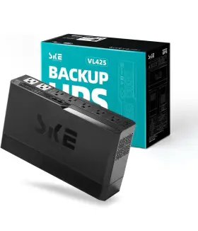 425va Ske 313103185124 Compact Size 425va/240w Ups Battery Backup And Surge Protector For Computer Up