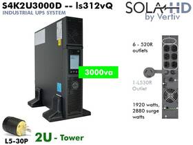 Solahd 783472022670 New Surplus Vertiv Industrial Ups S4k2u3000d 3000va 3kva Lcd 2u #tested