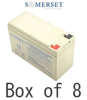 Somerset Power Systems Sps1234w-hr 12v 9ah Flame Retardant Sealed Lead Acid Ups Battery With F2 Terminals - Box Of 8