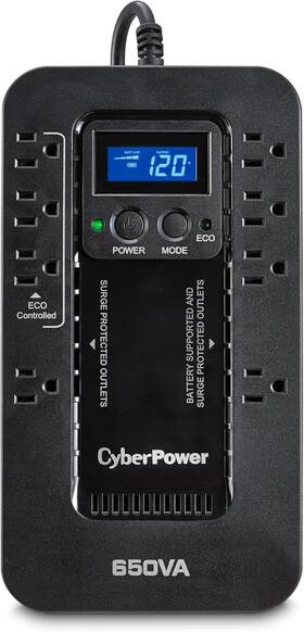 Systems 313039655616 Ecologic Battery Backup And Surge Protector Ups System 650va/390w 8 Outlets