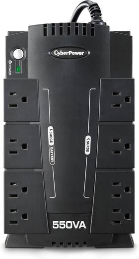 Systems 313056338332 Cp550slg Standby Ups Battery Backup And Surge Protector 550va/330w 8 Outlets
