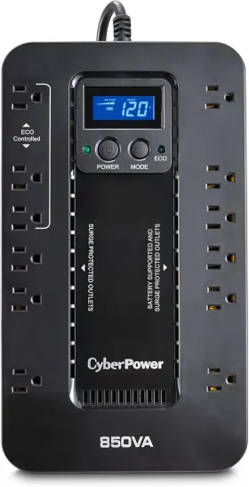 Ec850lcd Systems 313094611664 Ecologic Battery Backup And Surge Protector Ups System 850va/510w 12 Ou