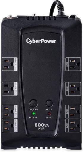 Systems 313113548544 Cp800avr Avr Ups Battery Backup And Surge Protector 800va/450w 8 Outlets Comp