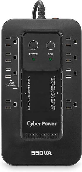 Systems 445022121150 Ec550g Ecologic Battery Backup And Surge Protector Ups System 550va/330w 8 Outle