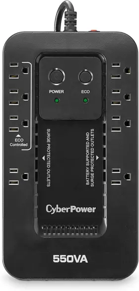 Ec550g Systems 445022121150 Ecologic Battery Backup And Surge Protector Ups System 550va/330w 8 Outle