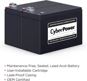 Systems 445043980941 Rb1290x2 Ups Battery Cartridge Maintenance-free User Installable 12v/9ah